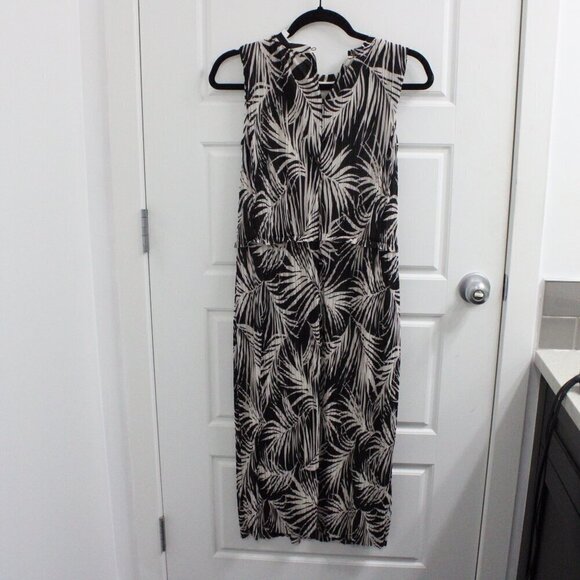 Hugo Boss Pleated Sheath Dress Black XS Emago Palm - Picture 3 of 3